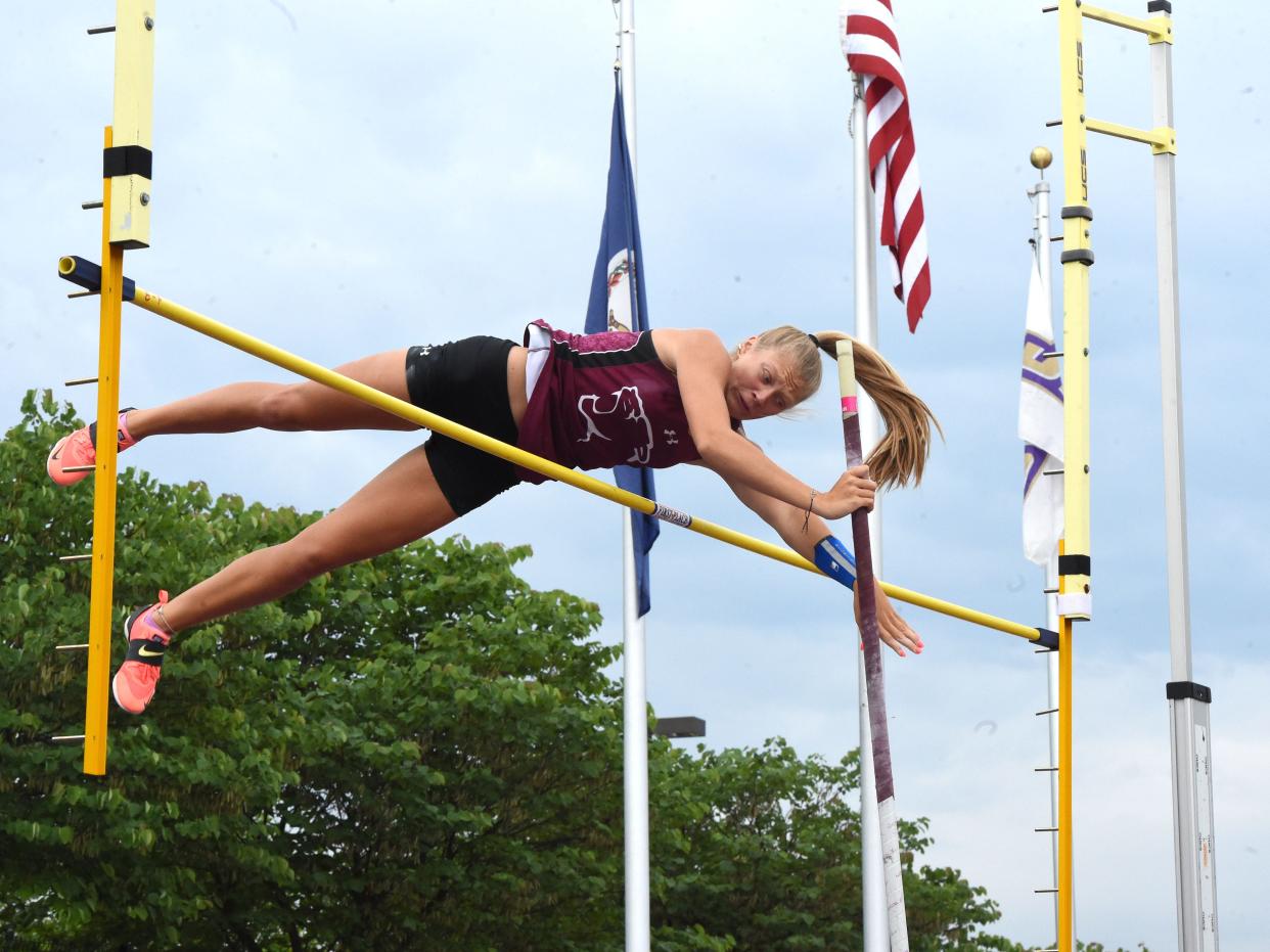 Stuarts Draft's Leah Wood will be pole vaulting at Liberty University next year. She still has two events left in her high school track and field career.