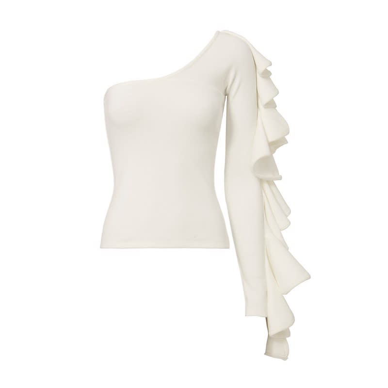 <a rel="nofollow noopener" href="http://www.anrdoezrs.net/links/3550561/type/dlg/https://www.intermixonline.com/product/beaufille+electra+ruffle+sleeve+white+top.do?sortby=ourPicks&from=fn&" target="_blank" data-ylk="slk:Electra Ruffle Sleeve White Top, Beaufille, $256;elm:context_link;itc:0;sec:content-canvas" class="link ">Electra Ruffle Sleeve White Top, Beaufille, $256</a><p> <strong>Related Articles</strong> <ul> <li><a rel="nofollow noopener" href="http://thezoereport.com/fashion/style-tips/box-of-style-ways-to-wear-cape-trend/?utm_source=yahoo&utm_medium=syndication" target="_blank" data-ylk="slk:The Key Styling Piece Your Wardrobe Needs;elm:context_link;itc:0;sec:content-canvas" class="link ">The Key Styling Piece Your Wardrobe Needs</a></li><li><a rel="nofollow noopener" href="http://thezoereport.com/beauty/celebrity-beauty/karlie-kloss-blonde-bob-met-gala-2017/?utm_source=yahoo&utm_medium=syndication" target="_blank" data-ylk="slk:Karlie Kloss Just Debuted A Platinum Blonde Bob;elm:context_link;itc:0;sec:content-canvas" class="link ">Karlie Kloss Just Debuted A Platinum Blonde Bob</a></li><li><a rel="nofollow noopener" href="http://thezoereport.com/entertainment/celebrities/kanye-west-met-gala-2017/?utm_source=yahoo&utm_medium=syndication" target="_blank" data-ylk="slk:5 Things Kanye West Is Probably Doing Instead Of Attending The Met Gala;elm:context_link;itc:0;sec:content-canvas" class="link ">5 Things Kanye West Is <i>Probably</i> Doing Instead Of Attending The Met Gala</a></li> </ul> </p>