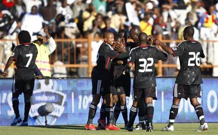 Orlando Pirates Home football shirt 2009 - 2010.