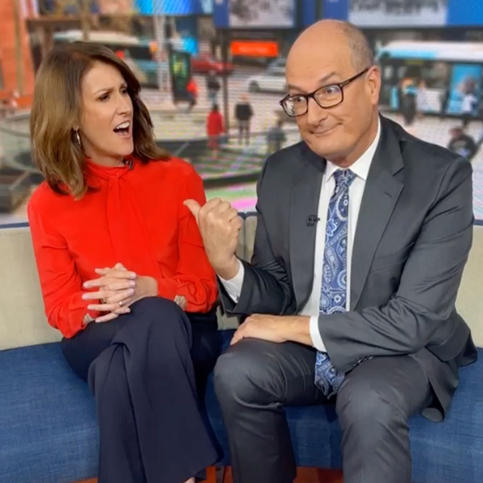 Sunrise’s Nat Barr and David ‘Kochie’ Koch.