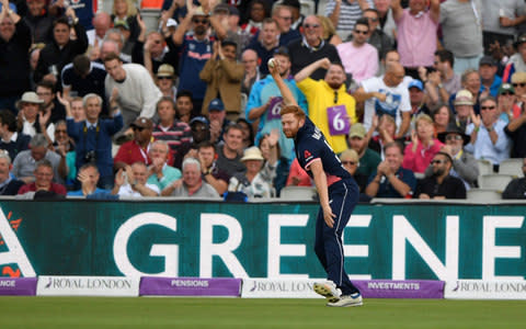 Jonny Bairstow took a smart catch to dismiss Shai Hope - Credit: Getty