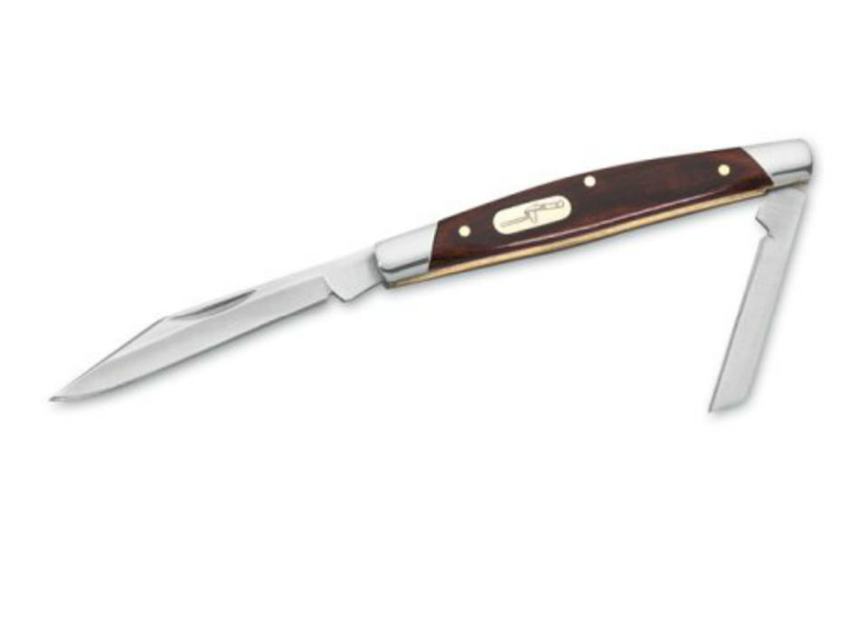 <body><p>From one of the iconic manufacturers of <a rel="nofollow noopener" href=" http://www.bobvila.com/articles/1046-pocketknives/?bv=yahoo" target="_blank" data-ylk="slk:knives;elm:context_link;itc:0;sec:content-canvas" class="link ">knives</a> in America, this traditional folding pocketknife measures a modest 2-5/8 inches, small enough to carry in a shallow front pocket. The best part? As with all Bucks, its three straight-edge blades come with a lifetime warranty. <em>Available at <a rel="nofollow noopener" href=" http://www.amazon.com/gp/product/B000EI0VXO/ref=as_li_tl?ie=UTF8&camp=1789&creative=9325&creativeASIN=B000EI0VXO&linkCode=as2&tag=bovi01-20&linkId=E5FCIS2ZZEDP77LD" target="_blank" data-ylk="slk:Amazon;elm:context_link;itc:0;sec:content-canvas" class="link ">Amazon</a>; $23.</em> </p></body>