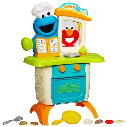 <div class="caption-credit"> Photo by: Toys 'r Us</div><div class="caption-title">Musical, Talking Kitchens</div>Now this is a toy that any toddler will love, and a parent might think is cute, too. But when choosing between a traditional wooden kitchen - with its sweet (quiet) imagination-provoking qualities - and one that says over 70 phrases, plays music, and demands to be "fed".....?