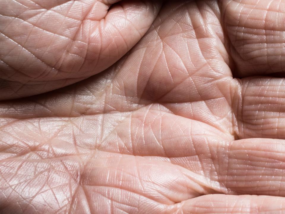 wrinkled hand