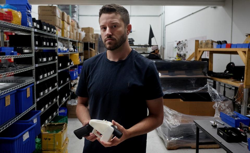 Cody Wilson posted blueprints for 3D printable guns online. - Copyright: Kelly West/Reuters