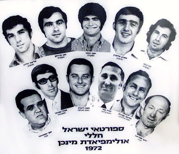 1972 Israeli Olympic Team Members: Every four years, when the world gathers for the Olympic Games, the worry about security is a reminder of the Munich Massacre. The victims of an armed Palestinian Group, Black September, the 11 members of the Israeli Olympic team that were killed were: wrestling coach Moshe Weinberg; weightlifter Yossef Romano; weightlifter Ze'ev Friedman; weightlifter David Berger; wrestler Eliezer Halfin; wrestling referee Yossef Gutfreund; shooting coach Kehat Shorr; wrestler Mark Slavin; fwrestling referee Yakov Springerl encing coach Andre Spitzer and track coach Amitzur Shapira.