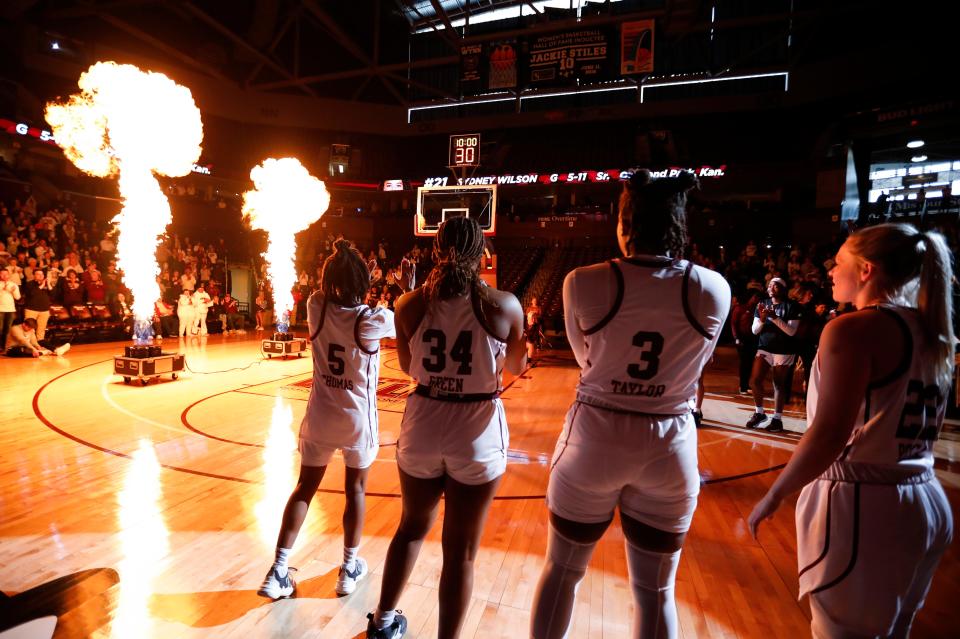 The Missouri State Lady Bears took on the Drake Bulldogs at Great Southern Bank Arena on Saturday, Jan. 28, 2023.