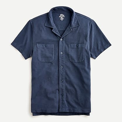5) Short-Sleeve Camp-Collar Garment-Dyed Harbor Shirt