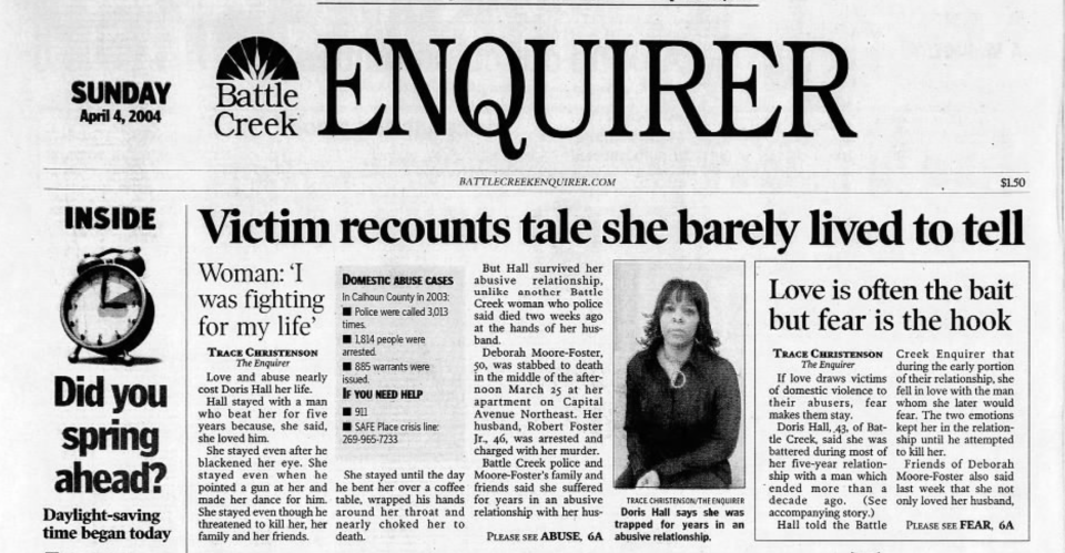 Doris Taylor first shared details of her abuse in an April 4, 2004, article in the Battle Creek Enquirer.