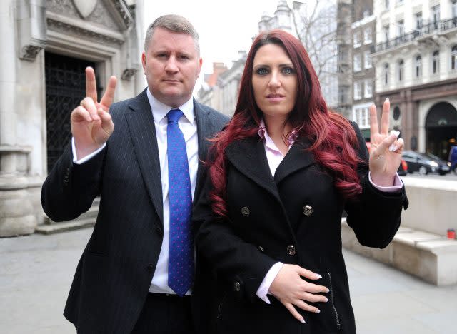  Paul Golding and Jayda Fransen of Britain First