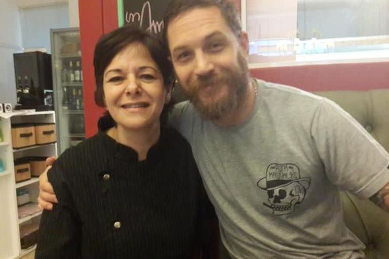 Tom Hardy en San Telmo; el actor vino al país en 2015 a filmar algunas escenas de El renacido junto a Leonardo DiCaprio