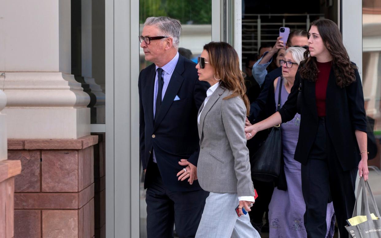 The couple leave the court in New Mexico