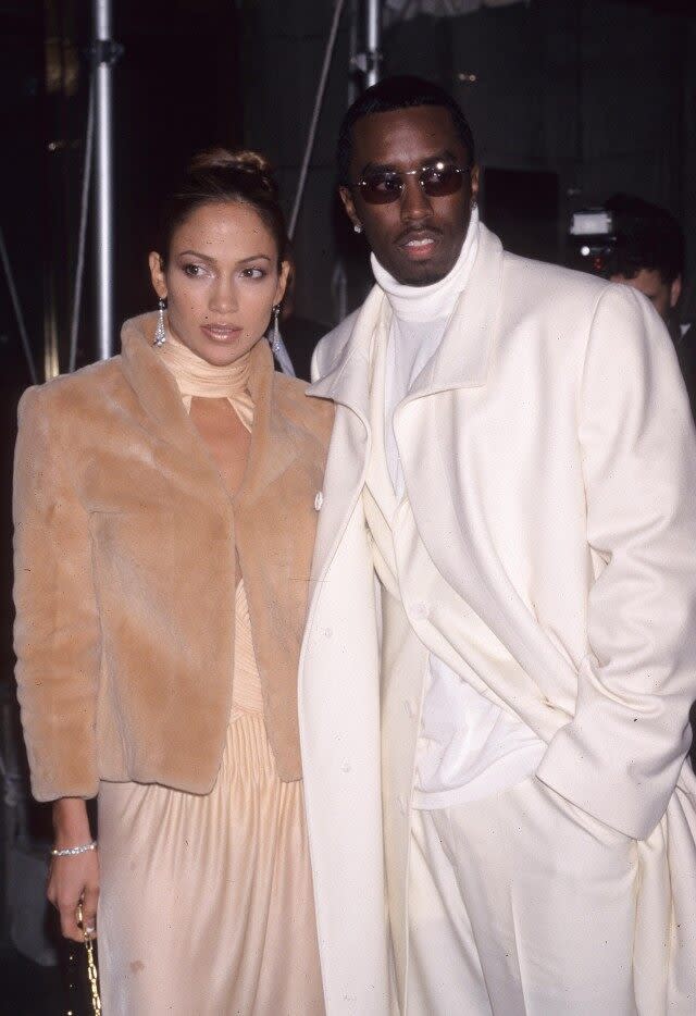 Jennifer Lopez and Diddy at Met Gala 1999