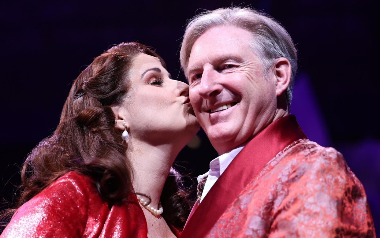 Stephanie J Block and Adrian Dunbar in Kiss Me, Kate at the Barbican