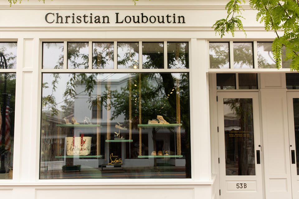 Christian Louboutin’s new pop-up shop is located at 53B Jobs LaneSouthampton, New York. - Credit: Carl Timpone/BFA.com