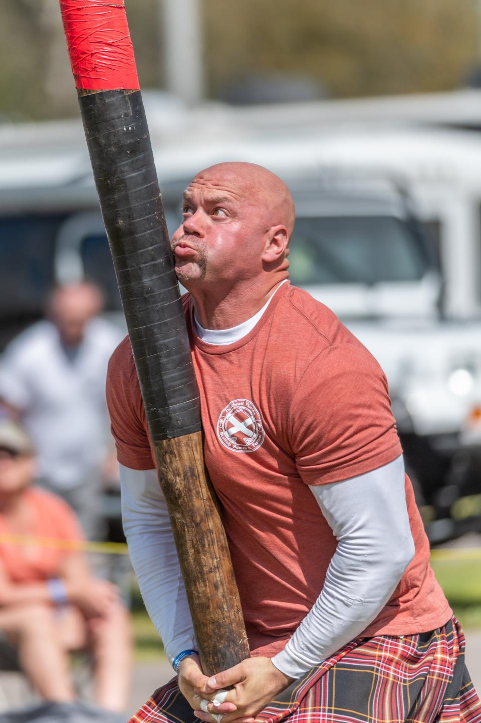 The caber toss is part of the fun when the Scottish Highland Games return to Green Cove Springs.