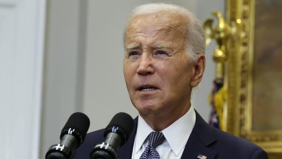 U.S. President Joe Biden announces new actions to protect borrowers after the Supreme Court struck down his student loan forgiveness plan in the Roosevelt Room at the White House on June 30, 2023 in Washington, DC. (Photo by Chip Somodevilla/Getty Images)