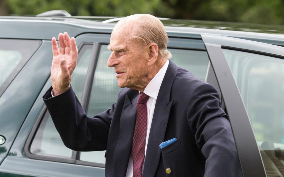 Prince Philip gets out of his car in Windsor - David Hartley