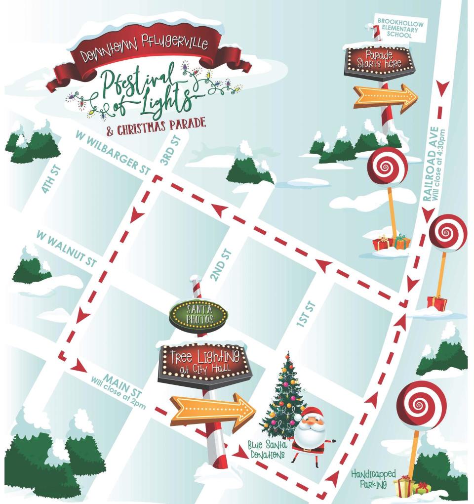 The Pfestival of Lights and Christmas Parade returns on Dec. 3 with a parade, tree lighting and Santa!