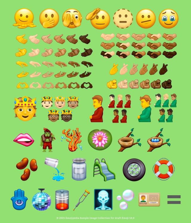 See all 37 new emojis, including beans, trolls, melting face