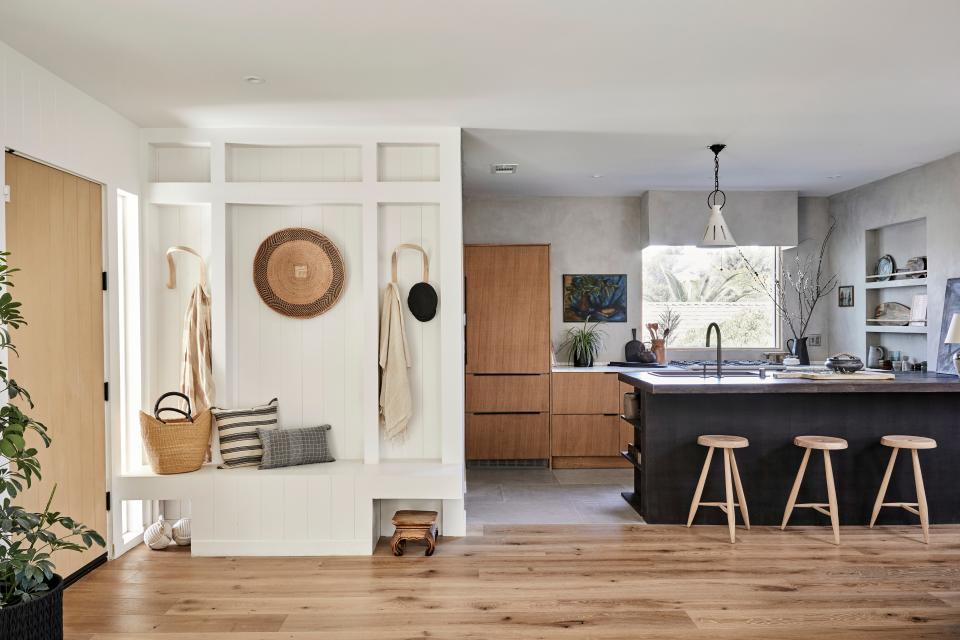 AFTER: The updated palette is neutral, but uses plenty of textured and interesting materials from concrete to wood. All the staging was done by Kirsten Blazek, the founder and director of Los Angeles–based staging and design firm A1000xBetter.