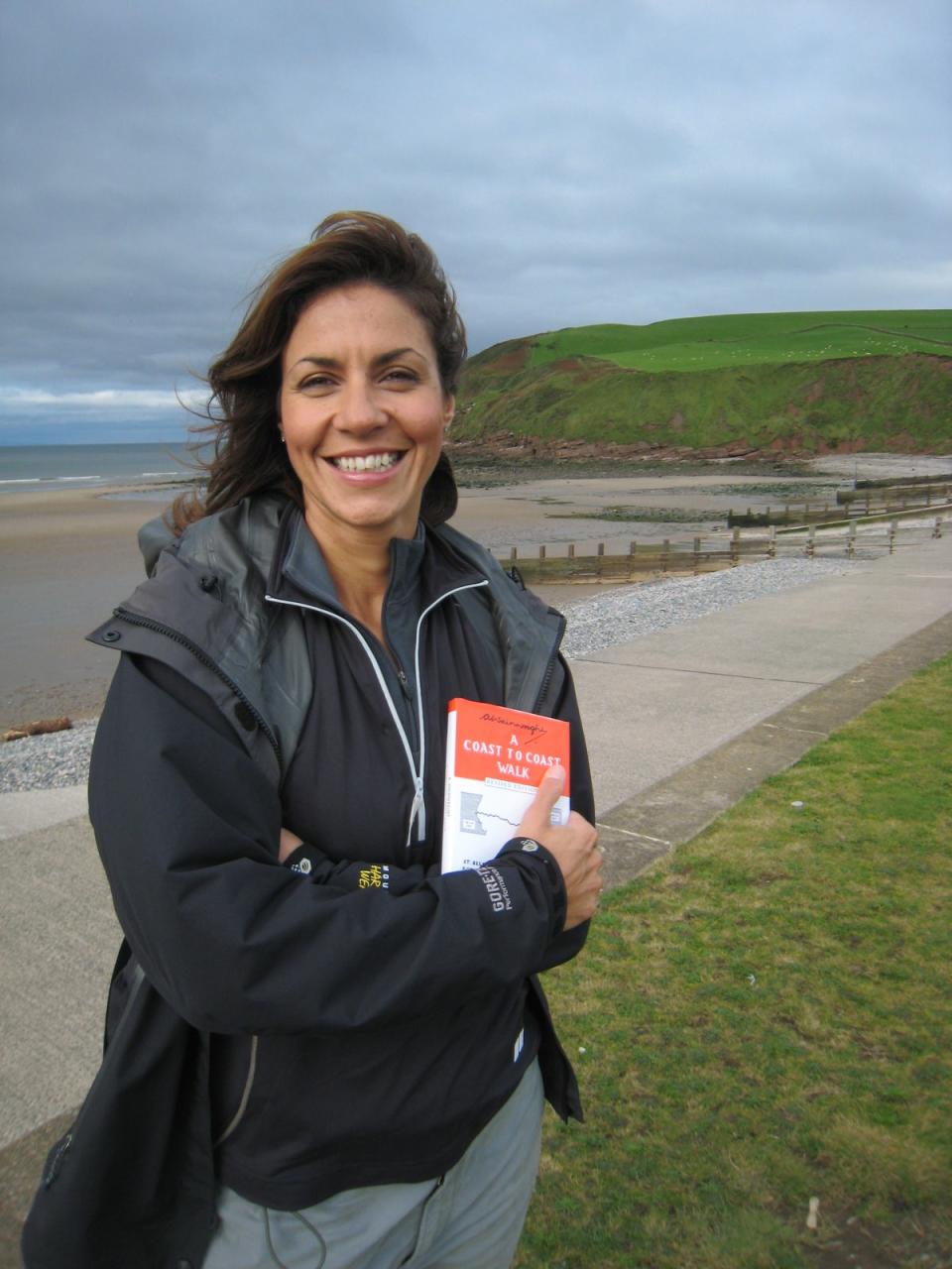TV presenter and keen walker Julia Bradbury at the start of the Coast to Coast walk in St Bees, Cumbria ((Julia Bradbury/PA))