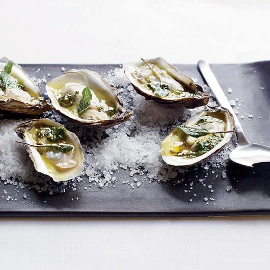 Grilled Oysters with Spiced Tequila Butter