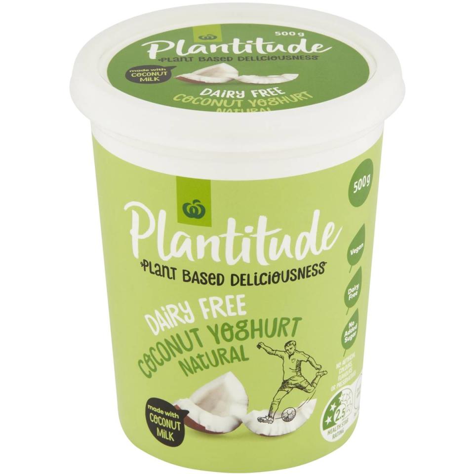 Plantitude Dairy Free Coconut Yoghurt Strawberry, $5.40