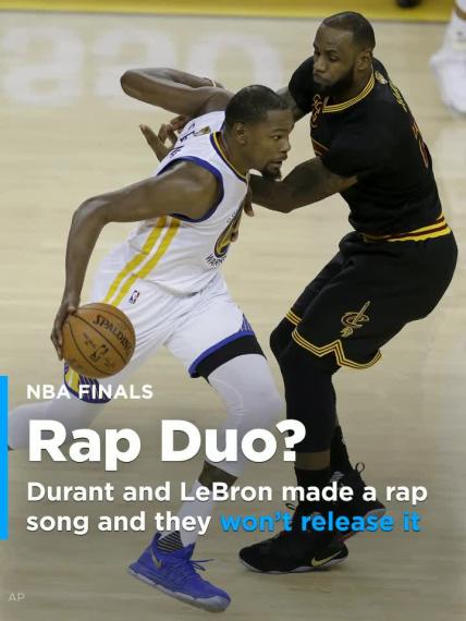 Kevin Durant and LeBron James made a rap song and they won't let us hear it