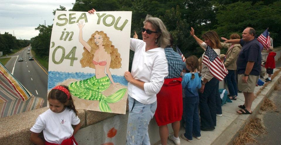 An annual tradition has developed over the years on Cape Cod where residents wave a final farewell to visitors on the Labor Day weekend along Route 6 overpasses.