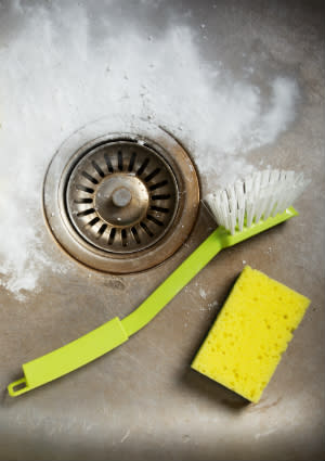 Cleaning with Baking Soda and Vinegar - Stainless Steel Sink