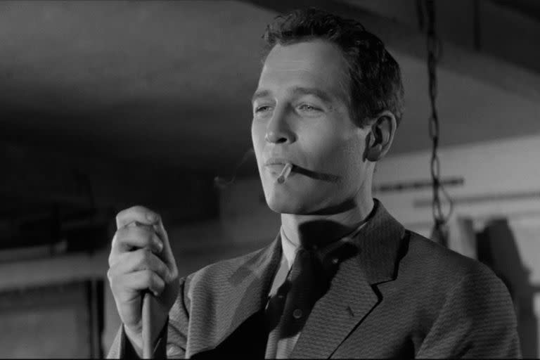 El gesto arrogante del joven Eddie Felson (Paul Newman) en El jugador