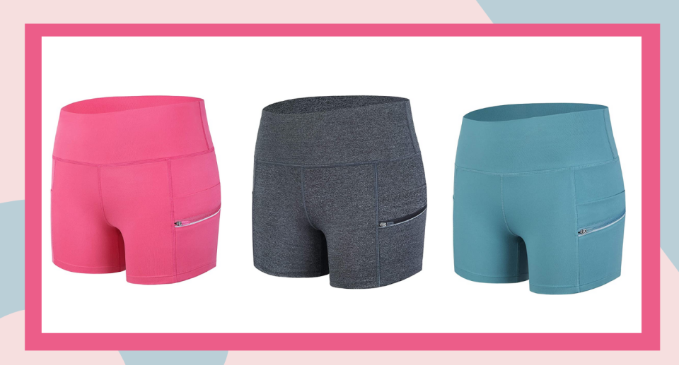 Amazon Canada shoppers can't get enough of these comfortable and flattering yoga shorts.