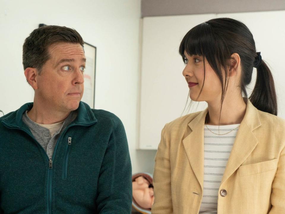 Ed Helms and Patti Harrison in ‘Together Together’ (Netflix)