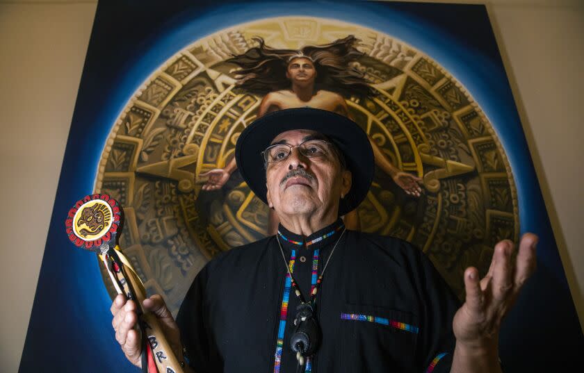 Whittier, CA - August 19 Author Jerry Tello sits for portraits in his offices on Friday, Aug. 19, 2022 in Whittier, CA. (Brian van der Brug / Los Angeles Times)