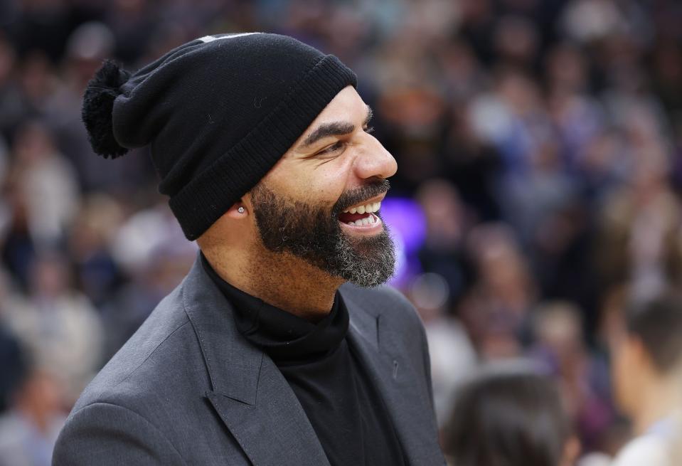 Former Jazz player Carlos Boozer smiles at the Jazz game in Salt Lake City on Thursday, Feb. 22, 2024. | Jeffrey D. Allred, Deseret News