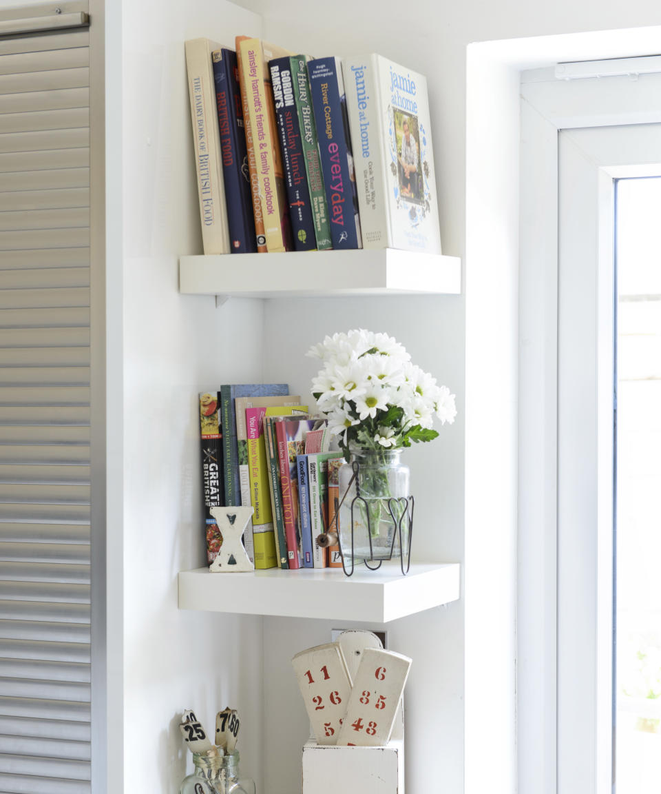 4. Go for square floating shelves