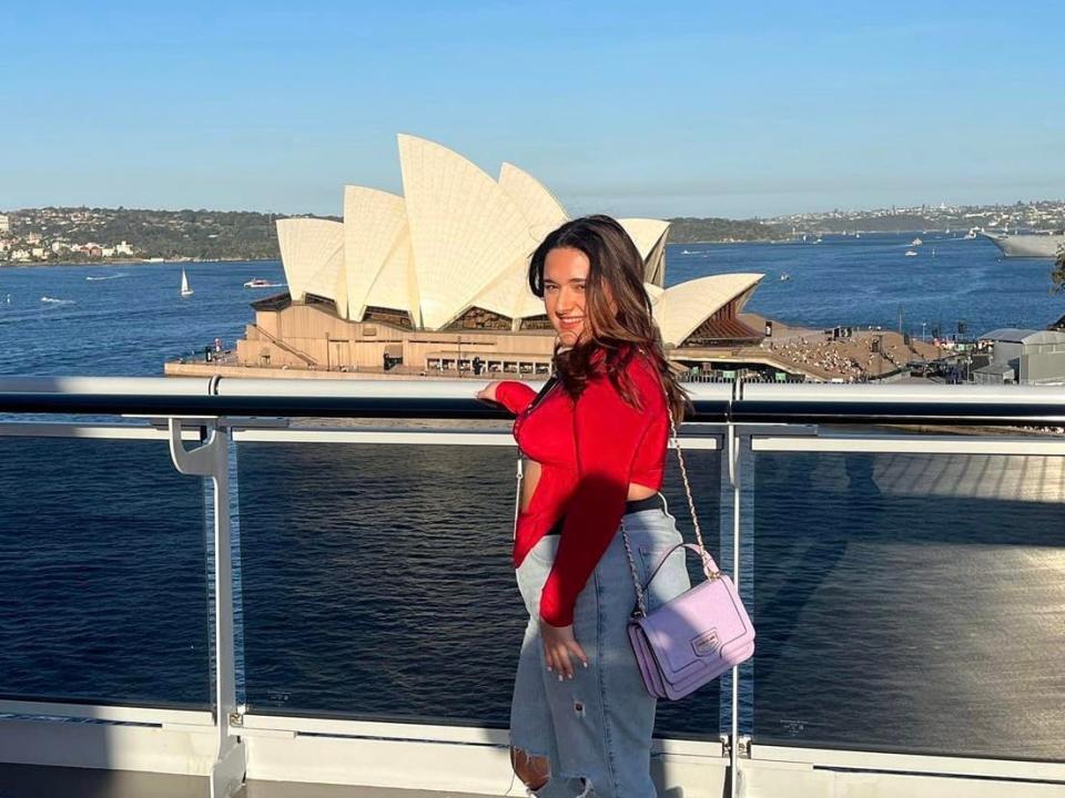 Gabriella Ferlita vor dem Opernhaus in Sidney. - Copyright: Gabriella Ferlita