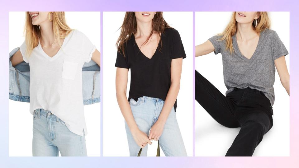 Madewell's whisper cotton tee is on sale at Nordstrom for just $14. 
