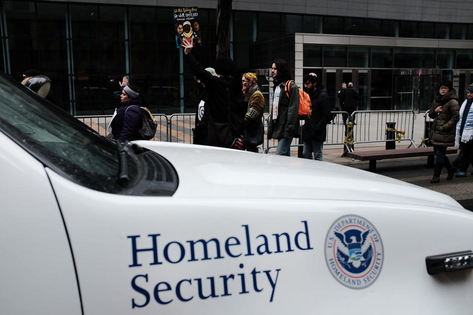 <p>Hundreds of immigration activists, clergy members and others participate in a protest against President Trump’s immigration policies in front of the Federal Building on Jan. 11, 2018, in New York City. (Photo: Spencer Platt/Getty Images) </p>