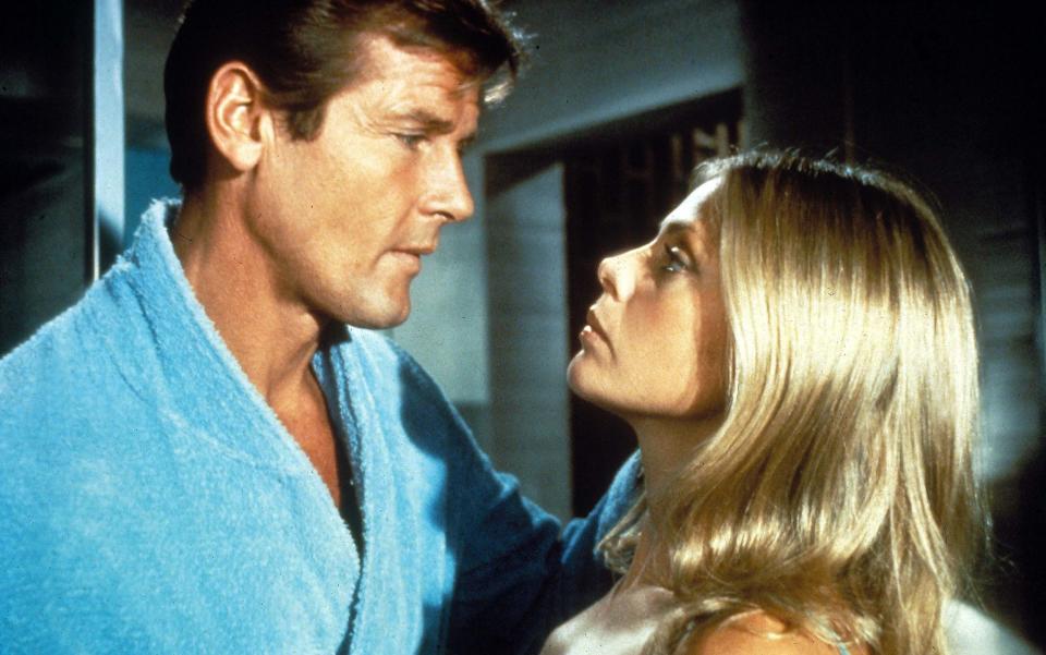 Roger Moore and Britt Ekland in The Man With The Golden Gun - Credit: Rex Features