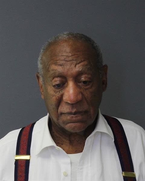 EAGLEVILLE, PA - SEPTEMBER 25:  In this handout image provided by the Montgomery County Correctional Facility, Bill Cosby poses for a mugshot on September 25, 2018 in Eagleville, Pennsylvania.  Cosby was sentenced to three-to 10-years for sexual assault. (Photo by Montgomery County Correctional Facility via Getty Images)