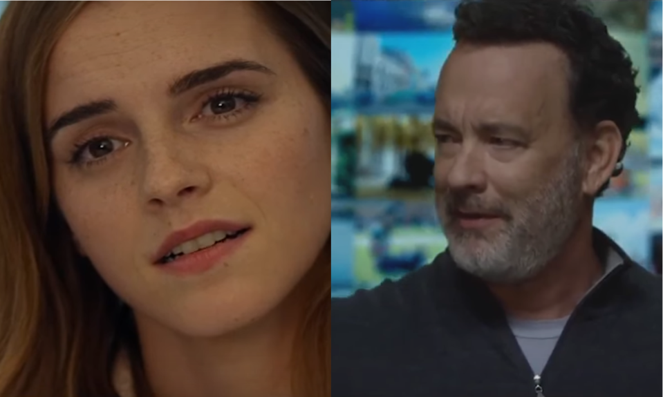 Emma Watson and Tom Hanks in the first trailer for The Circle. (Credit: EuropaCorp) 