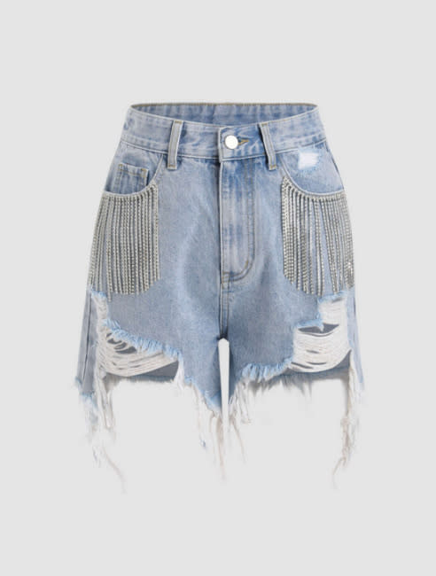 carrie underwood rhinestone denim shorts shop