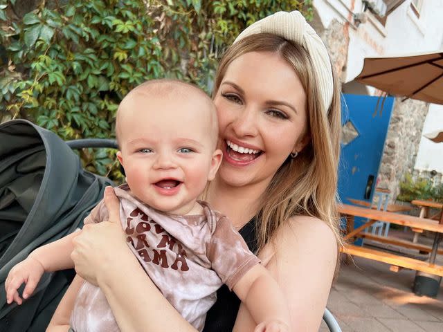 <p>Alyssa Ingham Instagram</p> Stevin John's fiancee Alyssa Ingham with their son Lochlan