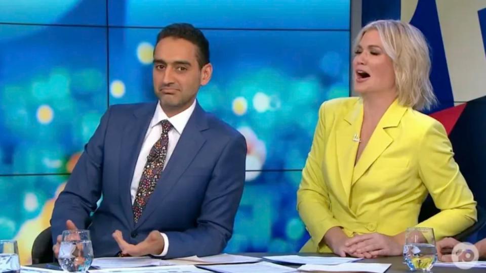 The Project’s Waleed Aly was sure to fire back at Cleese’s remark (Ten)