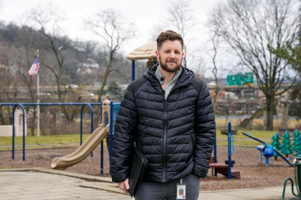 Ben Oldiges, manager of Covington's Parks & Recreation Division photographed at Goebel Park, has shared Covington's input on the Brent Spence Bridge Corridor project as a member of its aesthetics committee.