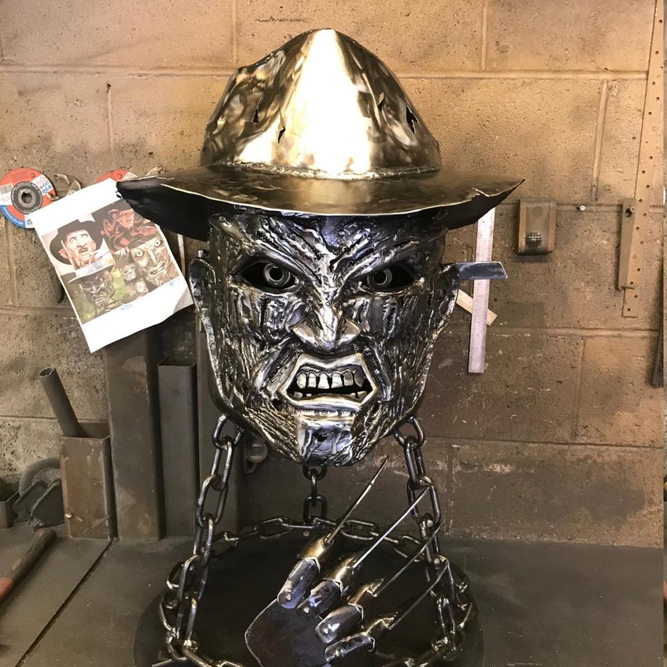 The Freddy Krueger fire pit by Burned by Design.