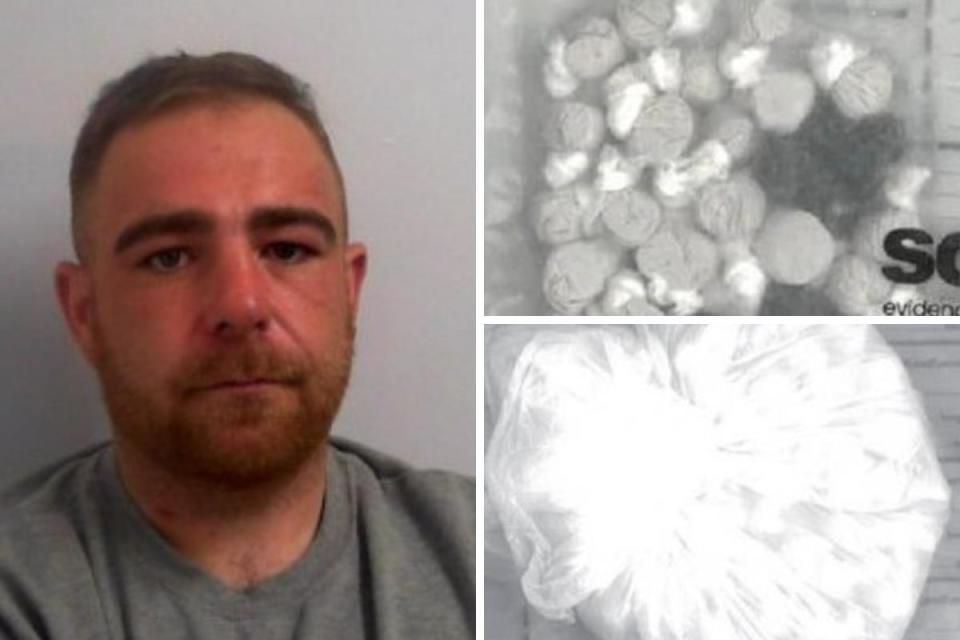 Coleman was searched and was found with 104 wraps of crack cocaine and 31 wraps of heroin hidden in his underwear <i>(Image: North Yorkshire Police)</i>