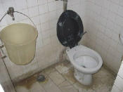 Bei dieser Toilette eines Hotels im indischen Delhi müssen nicht nur Keimphobiker ganz stark sein. Das stille Örtchen ist definitiv nichts für schwache Nerven. (Bild-Copyright: uglyhotelrooms.blogspot.de)